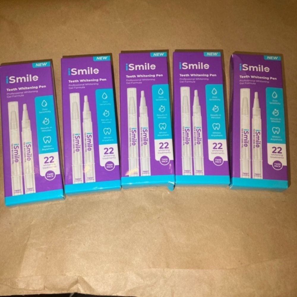 5 x iSmile teeth whitening pen